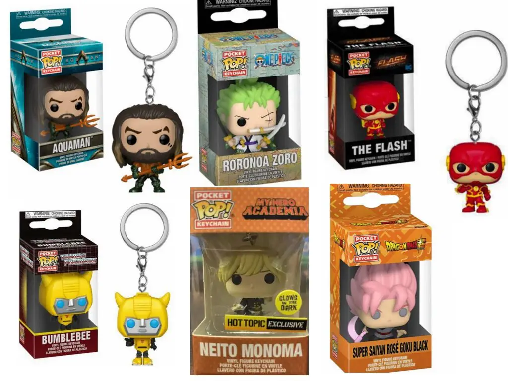 Funko Pop My Hero Academia Neito Monoma Bumblebee Goku Zoro Aquaman Flash Pvc Action Portachiavi Giocattoli