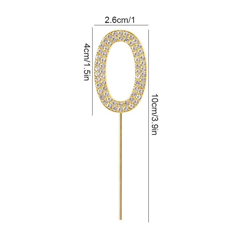 Gold and Silver Glitter Number Cake Toppers - Elegant Birthday and Celebration Decor