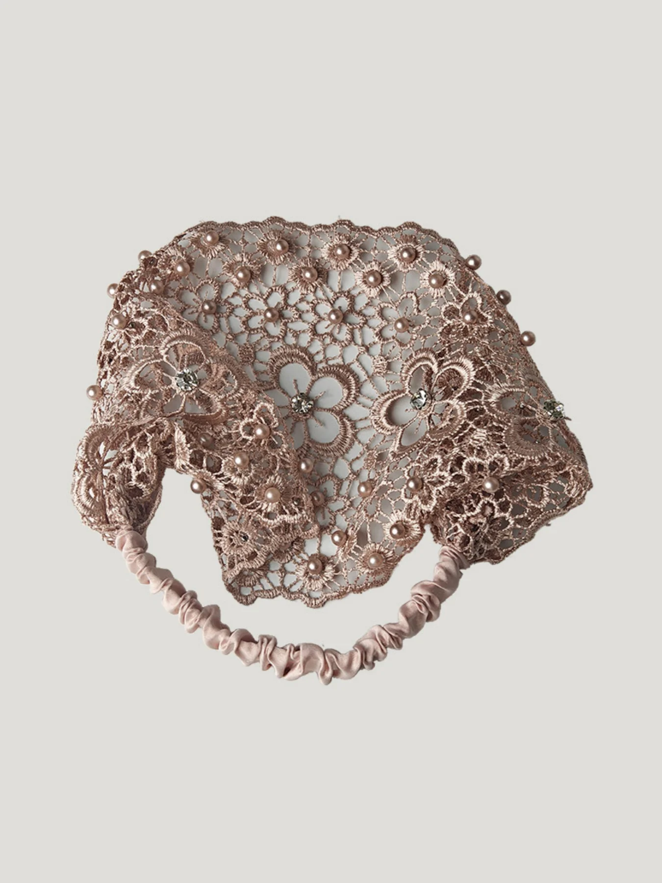 Florales, ausgehöhltes Stirnband, neuer Stil, Perlen-Haarband mit breitem Rand für Frauen, effektives weißes Haar, das Haar-Accessoire-Stirnband bedeckt – Detail 6