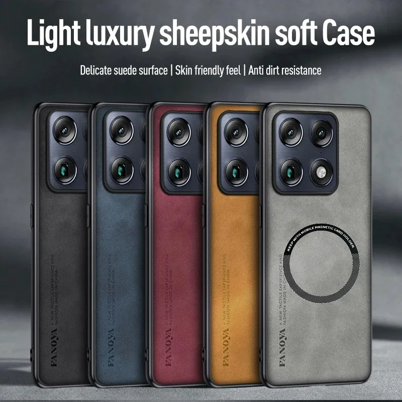 Retro Business Sheepskin Case with Ultra Smooth-Touch Magnetic Protection