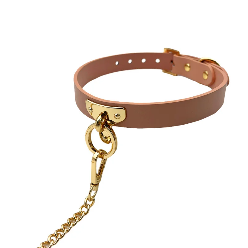 Genuine leatherTBuckle Collar NichesmProps Sexy Training Sex Product Bindingk9Traction Dog Leash Traction Tool