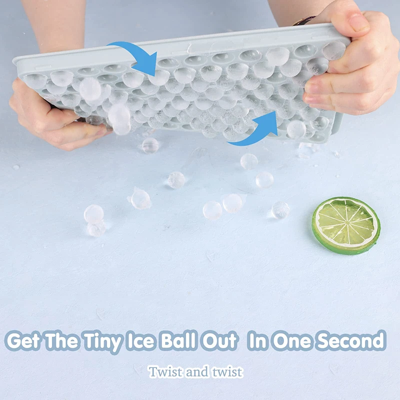 Mini Ice Cube Tray 104 Holes Round Ice Ball Molds Tiny Crushed Tray for Chilling Drinks Coffee Juice Tools Silicona BPA Free ice mold