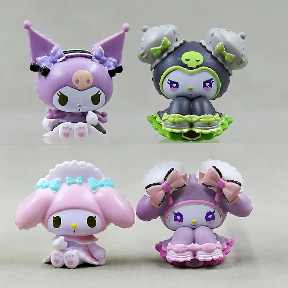 

Sanrio Cute Kuromi Kawaii Doll Anime Figure My Melody Pink Cartoon Model Decorative Ornaments Toys Figures Gifts for Children