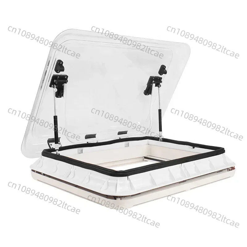 700 * 500 Camper Top Rv Car Roof Window with Led Light Pleated Curtain and Flying Screen Acrylic Glass