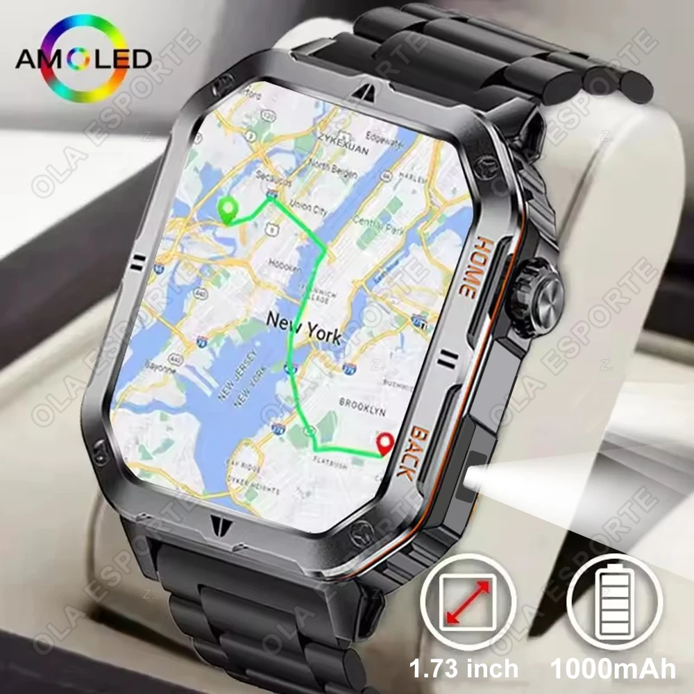 2026 Military Smart Watch Men Health Monitor 3ATM Waterproof Outdoor Sport Tracker BT Voice Call Digital Smartwatch For Men Gift 1