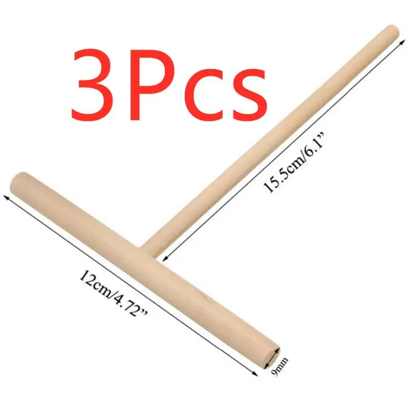 T Shape Wooden Crepe Maker Pancake Batter Spreader Stick Home Kitchen Tool DIY Pancake Restaurant Canteen Specially Supplies