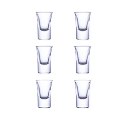 Elegant 6-Shot Liquor Dispenser & Holder for Parties and Gatherings (Transparent cup 6pcs)