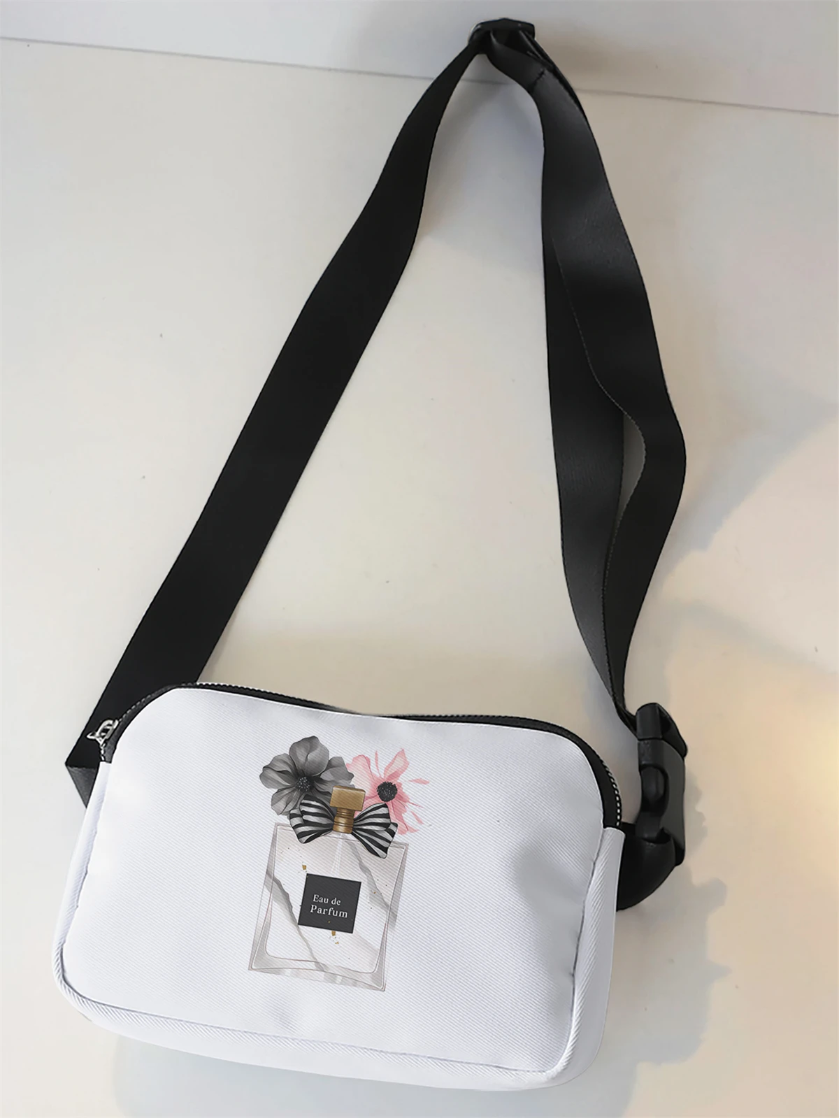 1-piece set, stylish adjustable crossbody bag, neutral sports waist bag, suitable for running