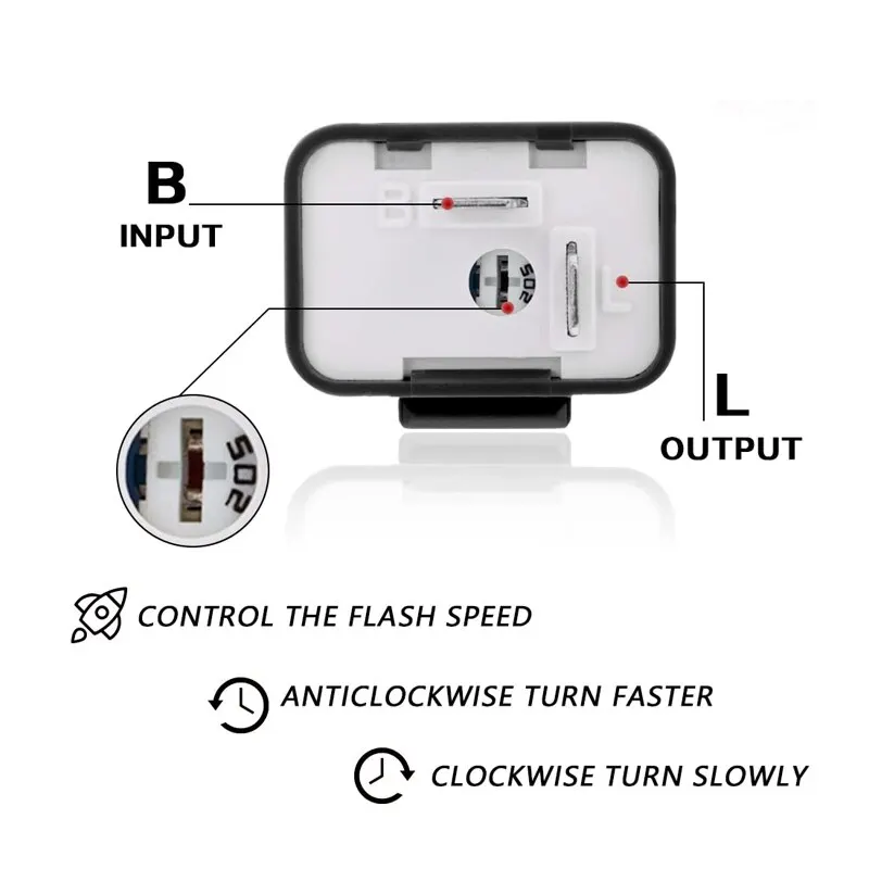 Motorcycle flasher relay 12V Speed Adjustable 2 Pin LED Electronic Flasher Relay for Motorcycle Turn Signal Direct Replacement Universal Hazard Warn