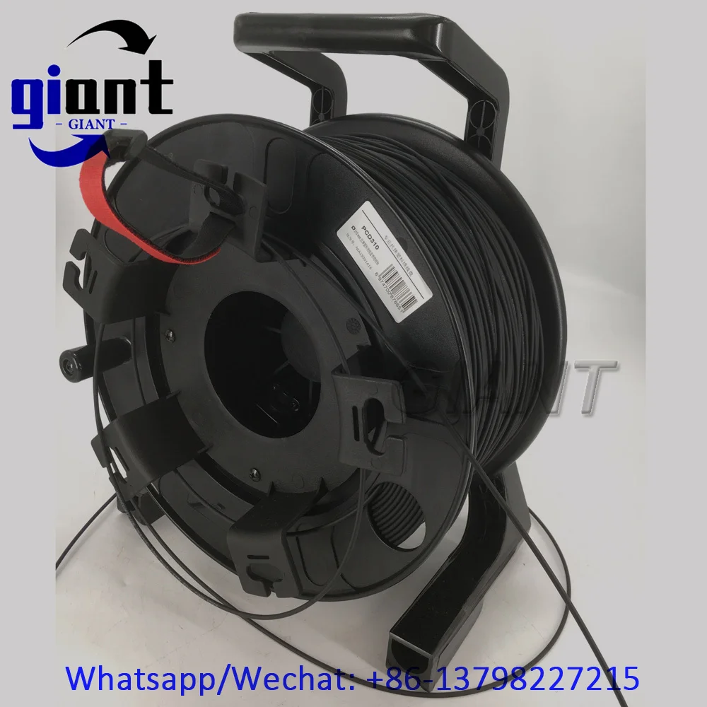 500M,1C,SM,G657A1 블랙 아머드 케이블, 1코어 LSZH 직경:3.0mm, SC/LC/FC UPC 아머드 광섬유 패치 코드 PCD310 릴 포함