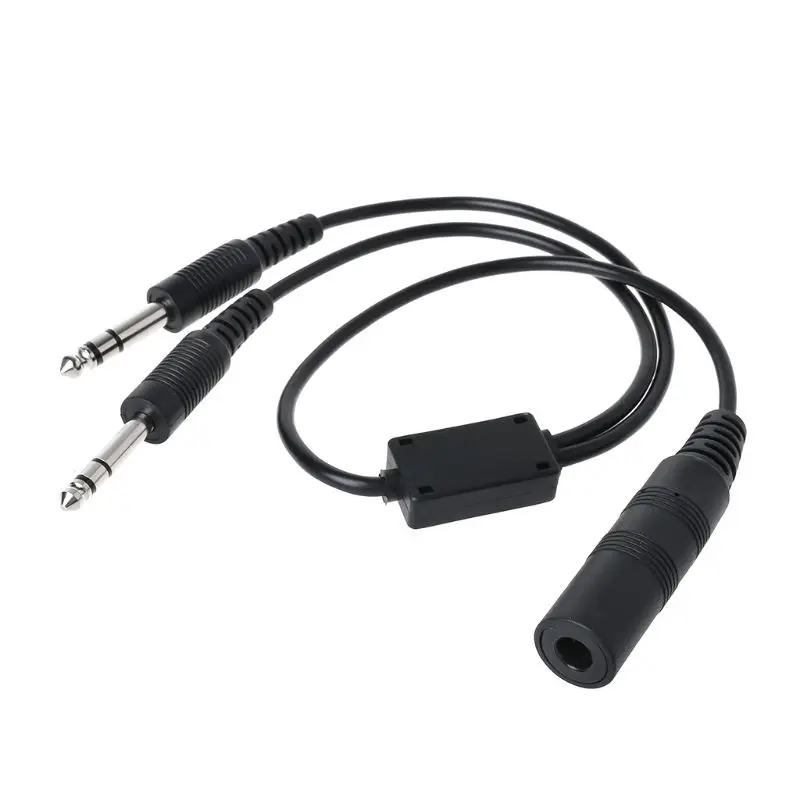 

Replacement Helicopter to General Aviation Headset Adapter Cable for AVCOMM U 174 Headphones Accessories