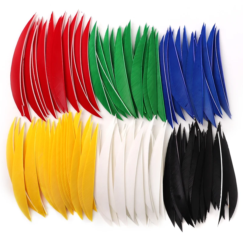 

12pcs DIY Archery 5 Inch Turkey Feather Real Feather Arrow Fletching Arrow Vanes For Arrow Hungting Shooting Accessory