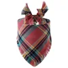 Sucado Custom Dog Bandana Tassel Plaid Pet Dog Cat Bandanas Bib Washable Puppy Neck Wear Scarf Supplies Factory Wholesale Price 3
