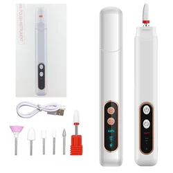 Deluxe Cordless Electric Nail Care Kit for Professional Manicure & Pedicure (6 in 1 white)