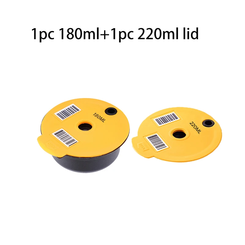 Reusable Coffee Capsule Pods with Silicone Lid - 60ML / 180ML Capacity