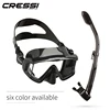 Cressi Swimming Diving Mask Snorkeling Scuba Snorkel Tempered Glass Three-Lens for Adults Pano3 Dry 2