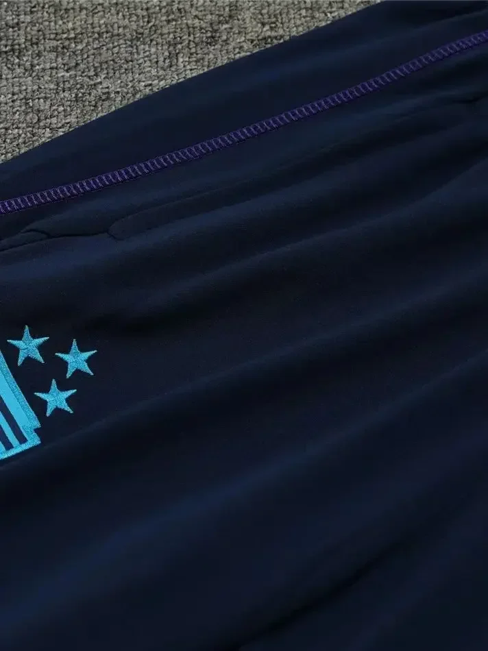 Men Leisure Sports Set American Soccer Training Wear Games Jerseys Argentine Fans Jacket Kit Baseball Top And Trousers