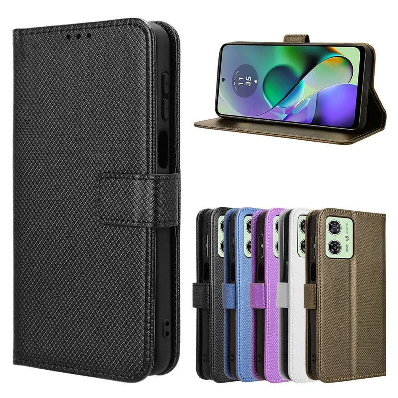 Flip Case Per Motorola Moto G54 5G Portafoglio Magnetico Di Lusso Flip Leather Lanyard Case Cover Per Moto G54 G 54 Motog54 5G Phone Bag
