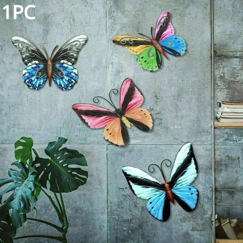 Metal Butterflies Wall Art Garden Ornament Butterfly Home Outdoor Decor - Image 2