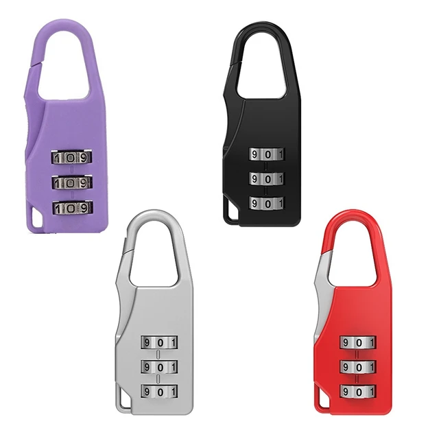 3 Digits Multi-Color Mini Password Code Combination Padlock Suitcase For Luggage Travel Smart Lock Keyed Anti-thieft Door Lock 4