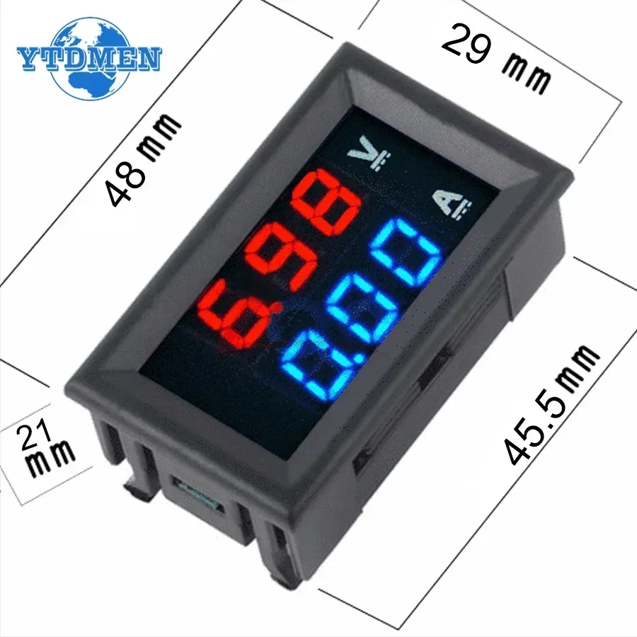 Digital Voltmeter DSN-VC288 LED DC 0-100V 10A 50A 100A Voltmeter Ammeter LED Dual Digital Meter Voltage Current Home Use Tool