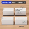 White Rect.L 4pcs