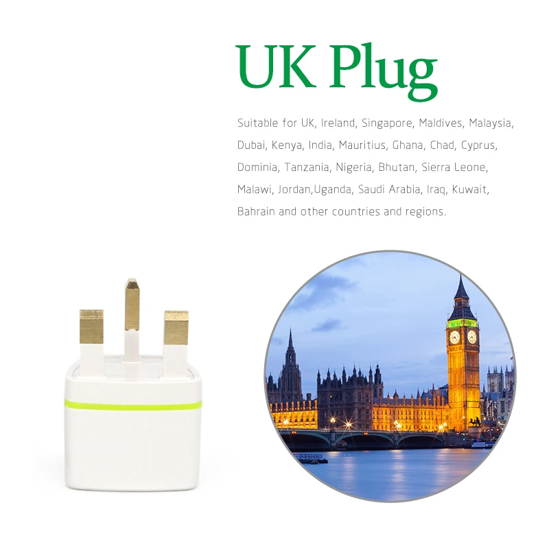 AU US EU To UK Plugs AC Power Converter Adapter Charger Adaptors power Conversion Plug Travel in Singapore Malaysia Maldives HK