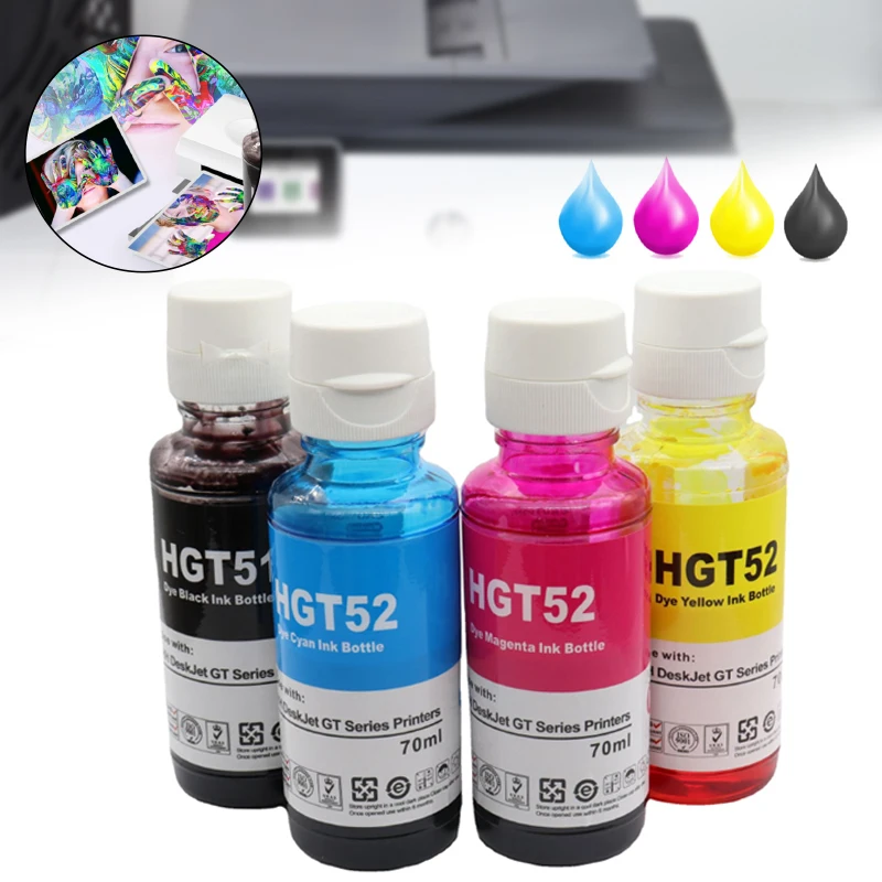 

For HP Printer1pc 70ml 90ml Refill Dye Ink Kit Refillable Water-based Dye Inkjet Cartridge For GT5810 GT5820 310 410 510 551 530