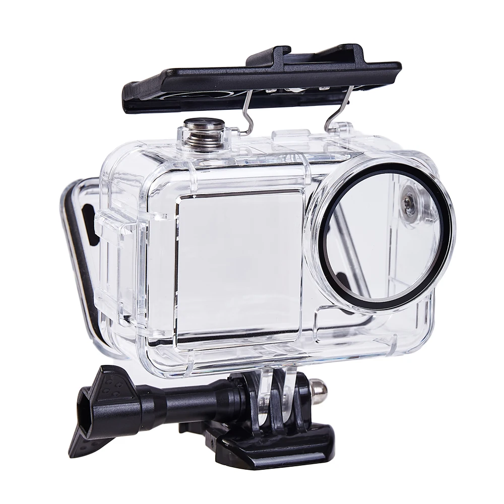 Waterproof PC Sports Camera Cover 60M Camera Protective Shell Transparent Tempered Glass For DJI Osmo Action 5 Pro/4/3 6