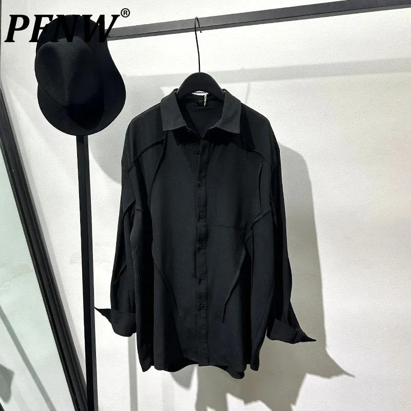 

PFNW Men's Darkwear Loose Shirts Sports Outdoor Long Sleeved Niche Summer Popular Delicacy Haute Quality Tops Male Chic 21Z4395