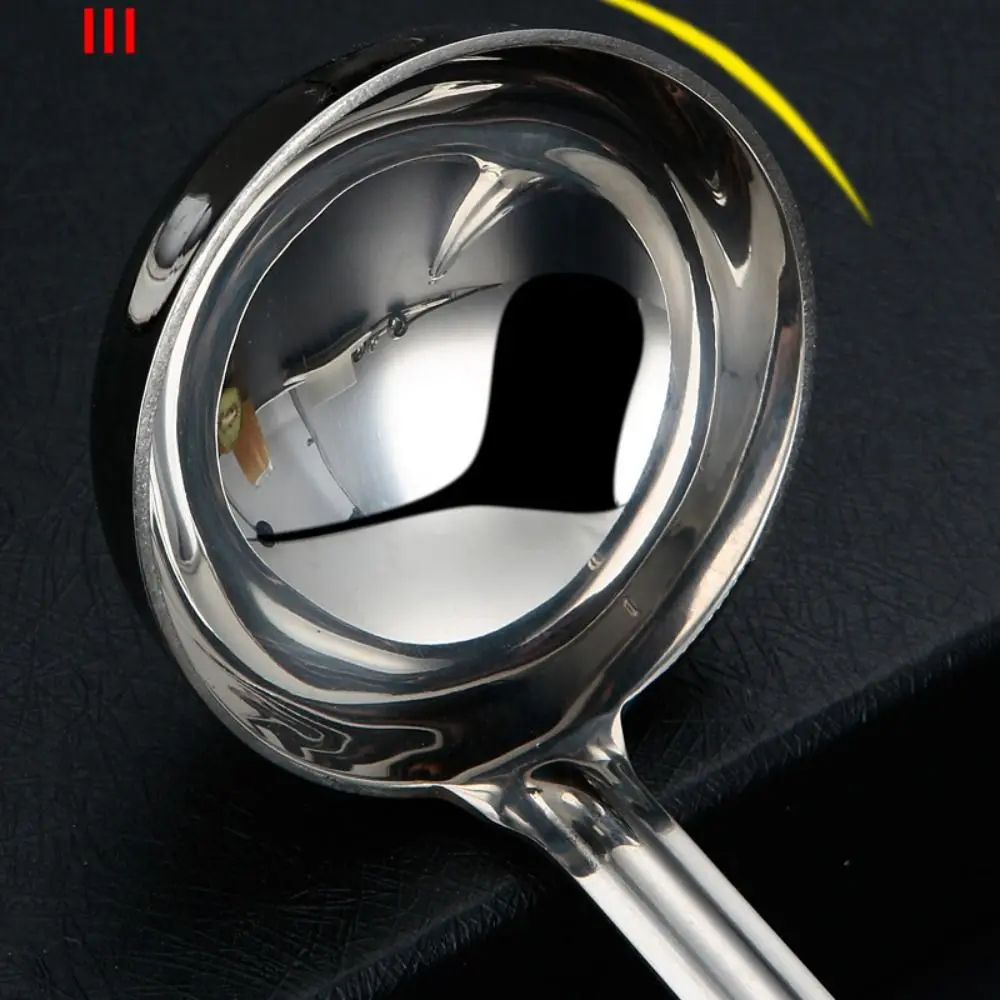 Tablespoons Stainless Steel Ramen Spoon Multi-size Long Handle Dinner Scoop Round Thickened Measuring Ladle Spoon Home