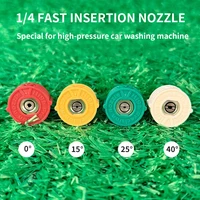 High-Pressure Car Washer Nozzle Fittings 1/4 Quick Connector Stainless Steel Nozzle Cleaning Machine Gun Nozzle Quick Plug 2