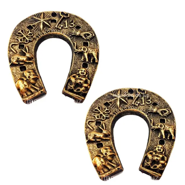 kit com 2 Ferraduras Esotéricas de Proteção e Prosperidade- Resina Artesanal