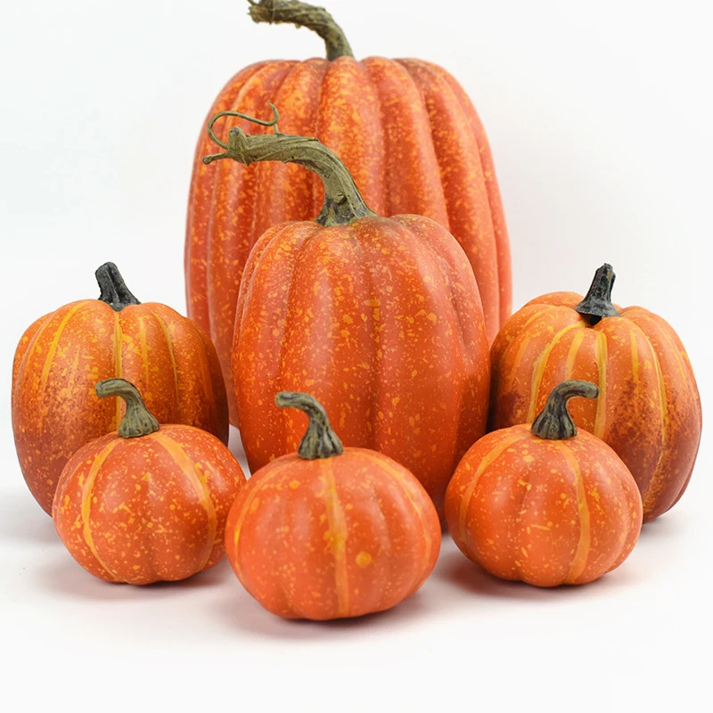 7pcs Simulation Pumpkin Model Fake Vegetable Halloween DIY Craft Decor