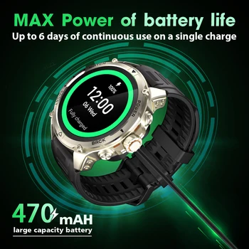 KUMI U5 Pro 1.43″ AMOLED Screen GPS Smart Watch Bluetooth Call Heart Rate Measurement Oximetry Outdoor 100+ Sport SOS Men Women 6