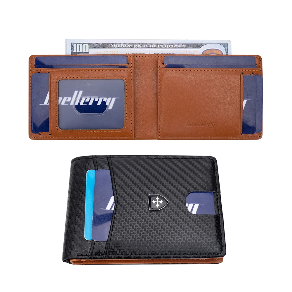 Portafoglio sottile con blocco RFID di VISCONTI - Porta carte sottile in pelle fatto a mano - Pelle verde brunita - Portafoglio con tasca frontale - Evan AT54 - Italia
