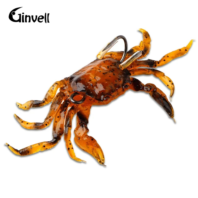 10cm Crab Lures 3D Simulation Crab Bait with Sharp Hooks Artificial Bait  Soft Bait Bass Wrasse Cod Sea Fishing Hook Tackle Tool - AliExpress