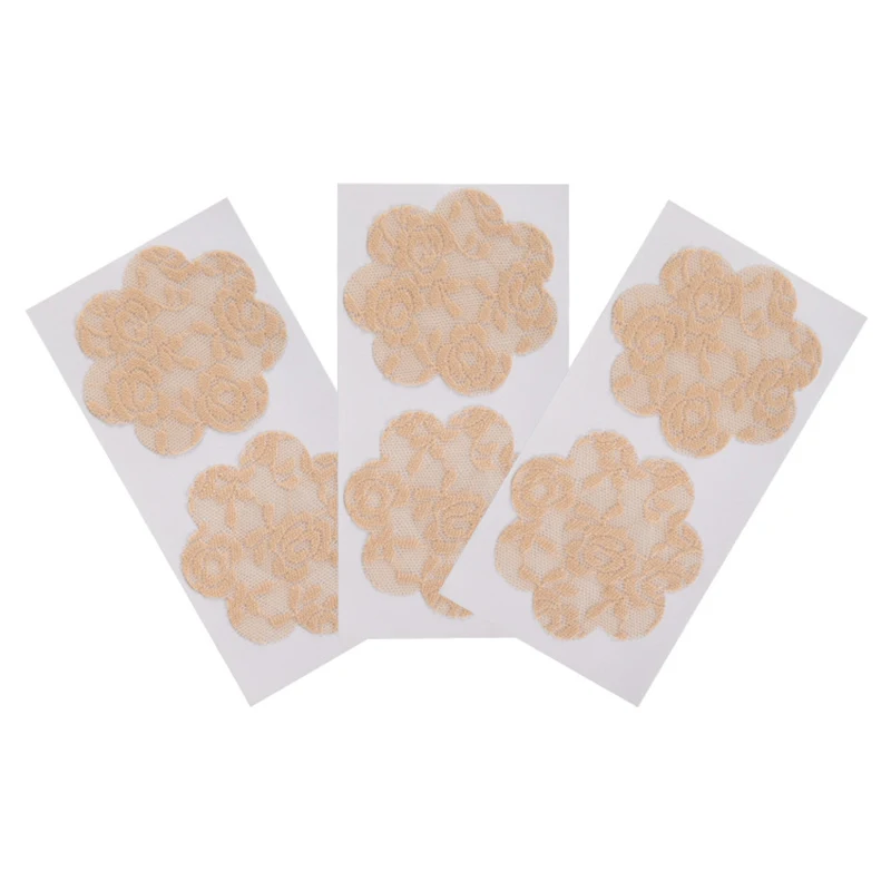 

3 Pairs Women'S Invisible Breast Lift Tape Overlays On Bra Nipple Stickers Lace Flower Chest Stickers Bra Nipple Stickers