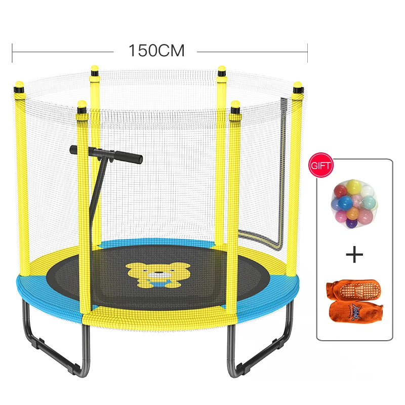 Trampolines For Kids Outdoor Indoor Mini Toddler Trampoline With Enclosure,  Safety Handrail, Birthday Gifts For Kid - Trampolines - AliExpress