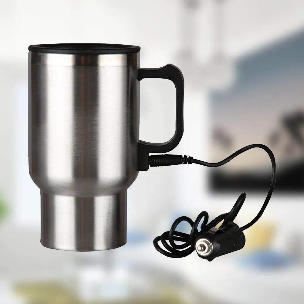 450ml 스테인리스 스틸 차량용 가열컵, 빠른 가열, 보온 유지, 대용량, 차, 삶은 계란, 액체 음식, 차량용 진공컵, 안전