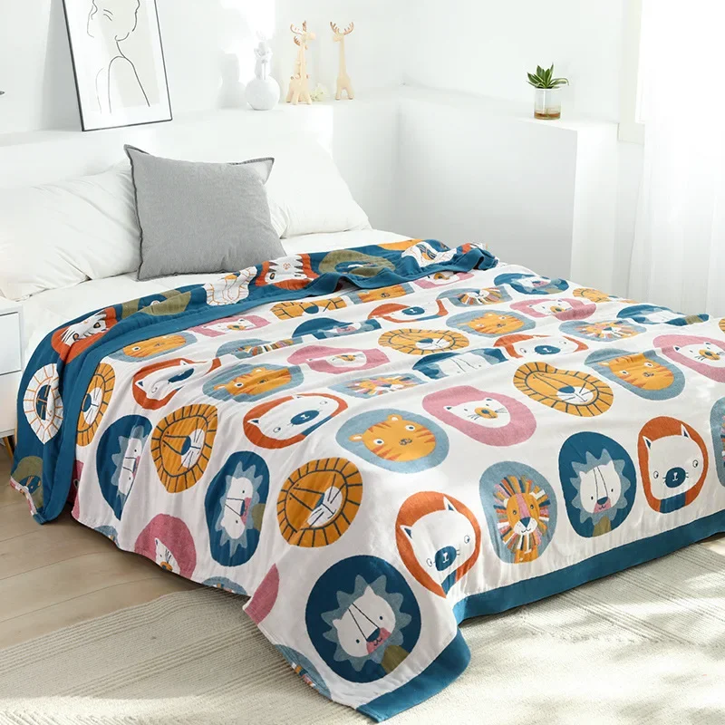 

Летнее полотенце, одеяло, пятислойное Марлевое хлопковое тонкое одеяло, офисное одеяло, простыня, кондиционер, Декор, домашняя кровать для обеда