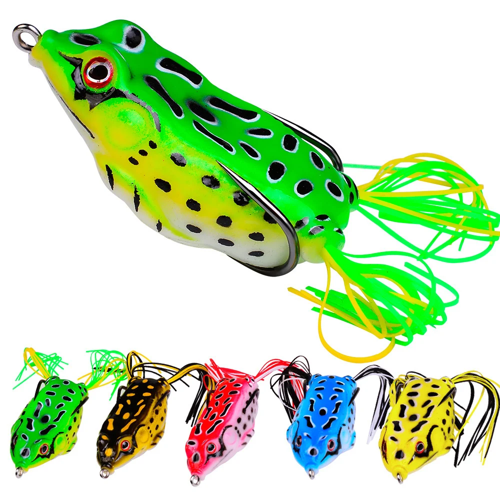 Frog Lure Soft Tube Bait Plastic Fishing Lure with Fishing Hooks