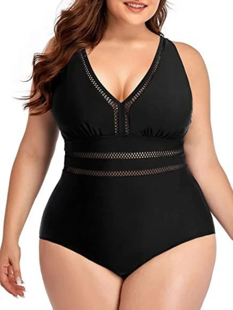Sexy Swimming Suit for Women Plus Size Swimwear One Piece Swimsuit Tummy Control Bodysuit Bathing Suit 2025 Mujer Monokini 5XL