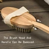1Pc Wooden Detachable Long Handle Shower Body Brush Bathing Massage Back Body Exfoliating Brush Bathroom Wash Brush Bath Tools 4