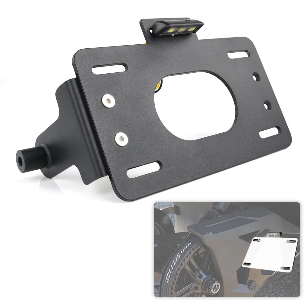 

Fit For Polaris Slingshot Base/SL/SL LE/SLR/GT LE/GT/SLR LE/R License Plate Bracket Motorcycle Swingarm License Plate Relocator