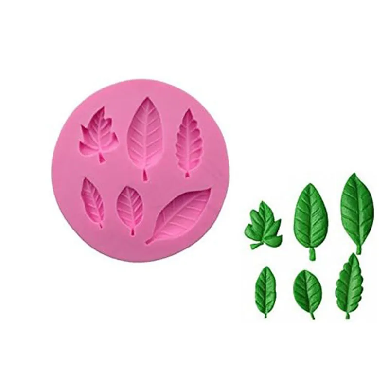 3D Blätter Fondant Form Schokolade Süßigkeiten Sugarcraft Silikon Form Für Kuchen Pop Dekoration Cupcake Topper Küche Backen Werkzeuge – Detail 4