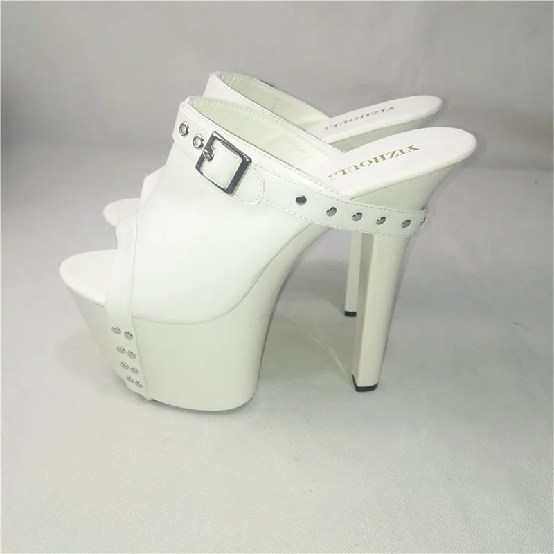 Women's Platform Shoes 17cm Ultra High Heels Slippers Shoes 7 Inch Hand Made High Heel dance shoes