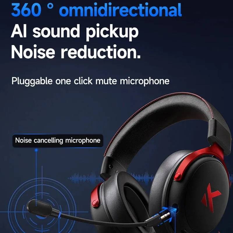 سماعات ألعاب MCHOSE V9 Pro مثبتة على الرأس بأربعة...