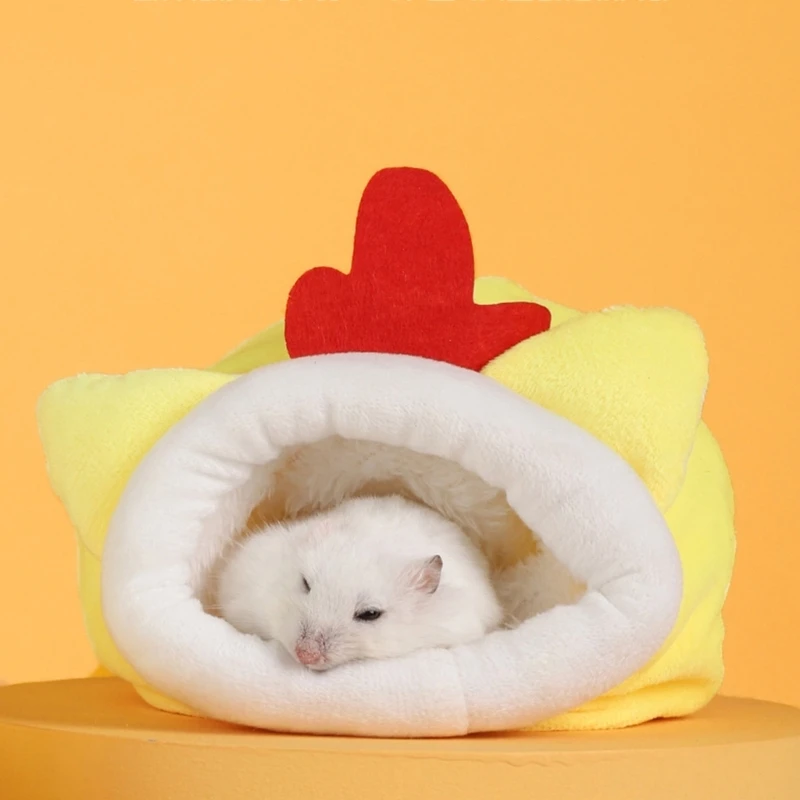 Hamster Nest Winter Warm Small Pet Cage Sleep Bed for Guinea Pigs Hedgehog Cage Accessories 4XFE 4