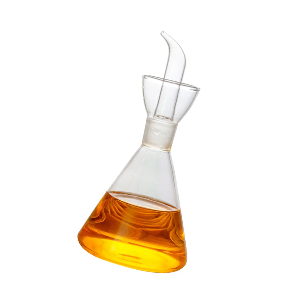 Oliere In Vetro Borosilicato Da 800ml – Dispenser Per Olio Con Beccuccio Anti-Goccia E Tappo In Legno - 4